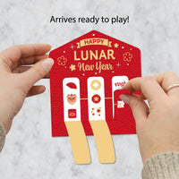 Lunar New Year - Game Pickle Cards - Pull Tabs 3-in-a-Row - Set of 12