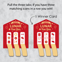 Lunar New Year - Game Pickle Cards - Pull Tabs 3-in-a-Row - Set of 12