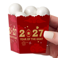 Lunar New Year - Party Mini Favor Boxes - 2027 Year of the Goat Treat Candy Boxes - Set of 12