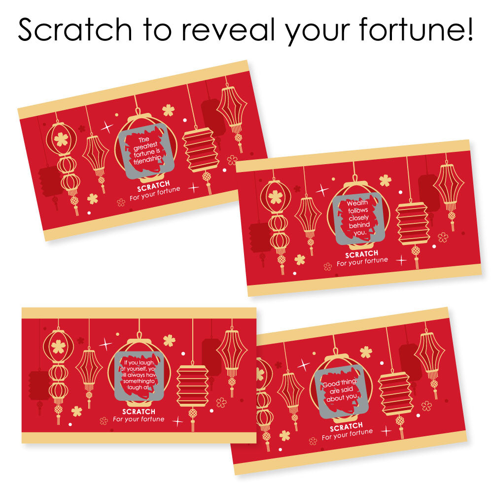 Lunar New Year - 2026 Year of the Horse Game Scratch Off Fortune Cards - 22 Count