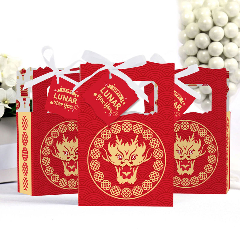 Lunar New Year - 2024 Year of the Dragon Favor Boxes - Set of 12