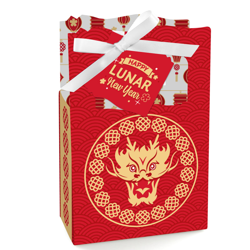 Lunar New Year - 2024 Year of the Dragon Favor Boxes - Set of 12