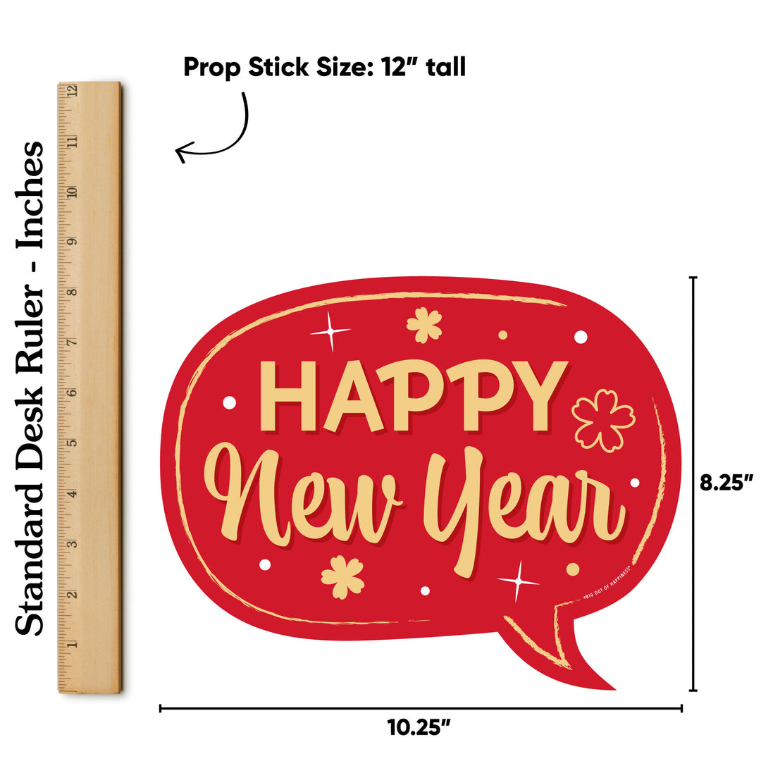 Lunar New Year - 2026 Year of the Horse Photo Booth Props Kit - 20 Count