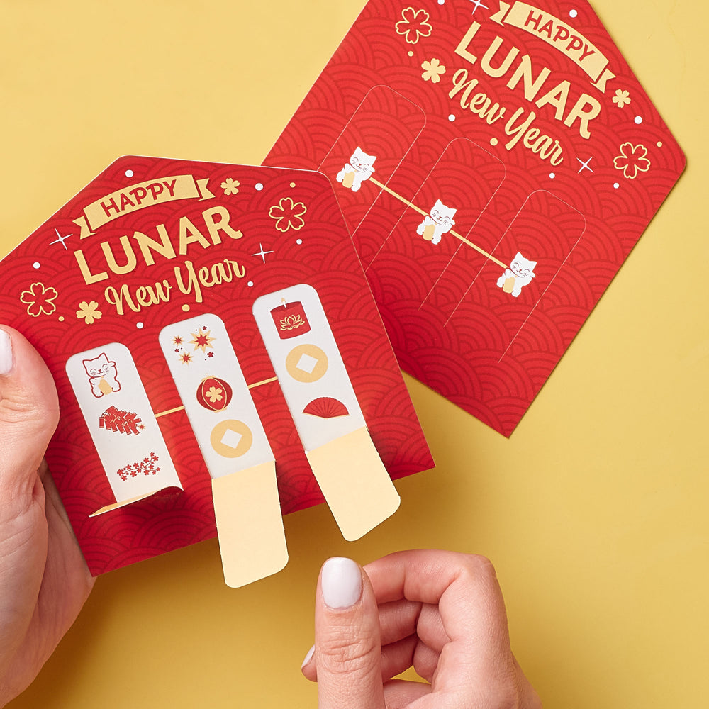 chinese new year mtg cards Lunar New Year - 2026 Year of the Horse Game Scratch Off Fortune Cards - 22 Count