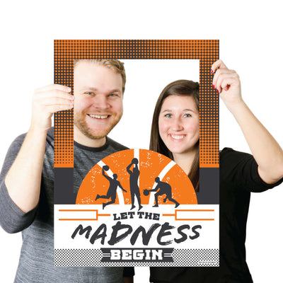 Basketball - Let The Madness Begin - College Basketball Party Photo Booth Picture Frame & Props - Printed on Sturdy Material
