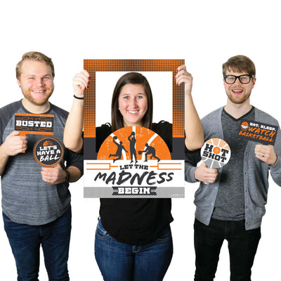 Basketball - Let The Madness Begin - College Basketball Party Photo Booth Picture Frame & Props - Printed on Sturdy Material