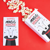 Custom Text Popcorn Bag - Magic Show - 25 Ct