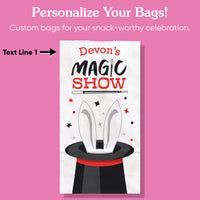Custom Text Popcorn Bag - Magic Show - 25 Ct