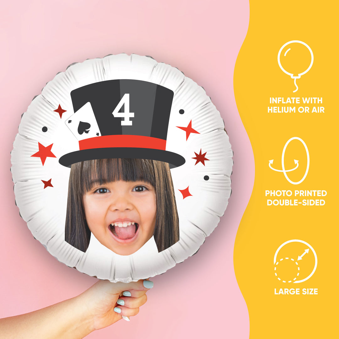 Custom Face Balloon - Magic Show - Double Sided - 1 Ct