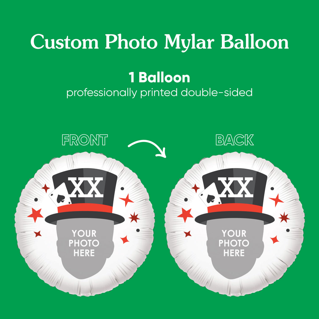 Custom Face Balloon - Magic Show - Double Sided - 1 Ct