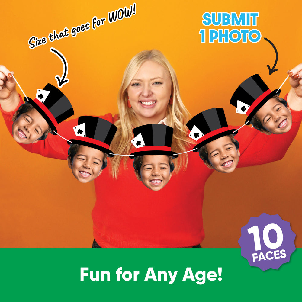 Custom Face Magic Show Garland Banner