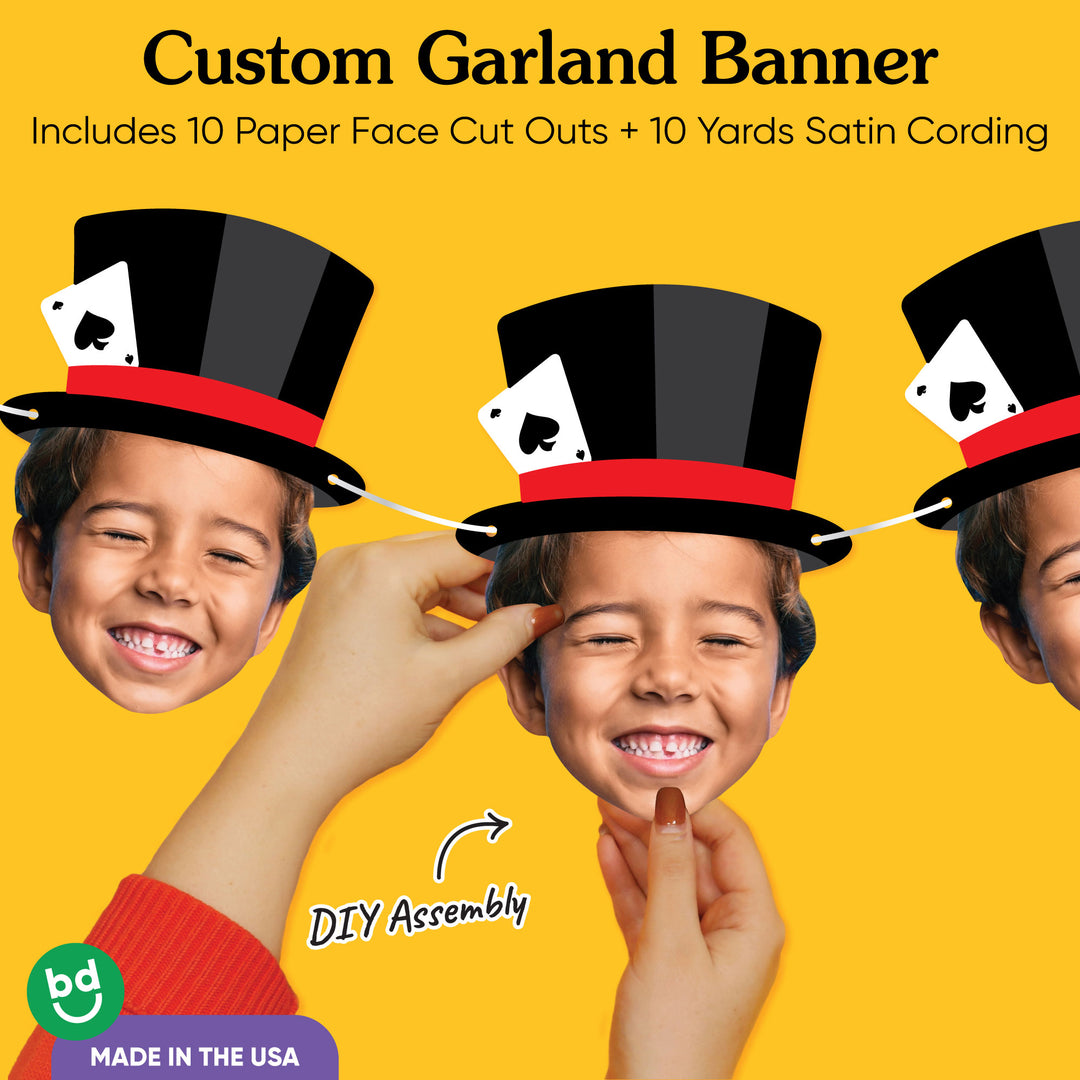Custom Face Magic Show Garland Banner