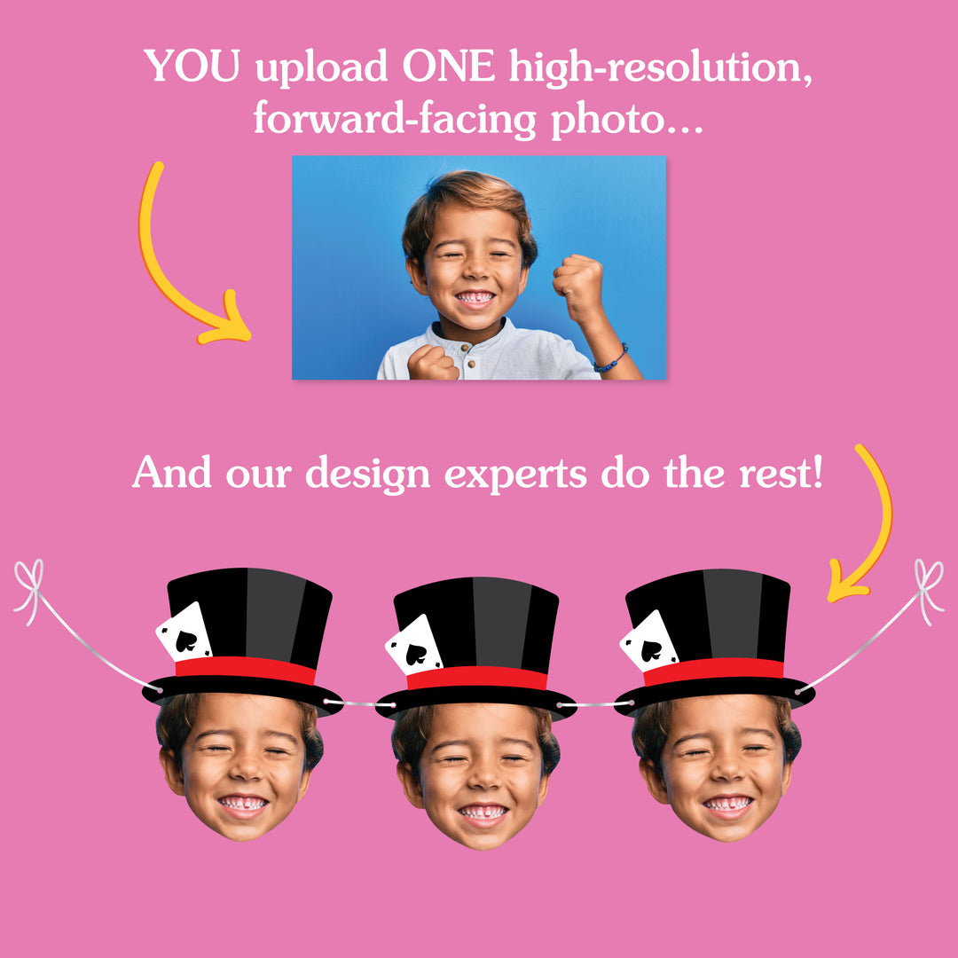 Custom Face Magic Show Garland Banner