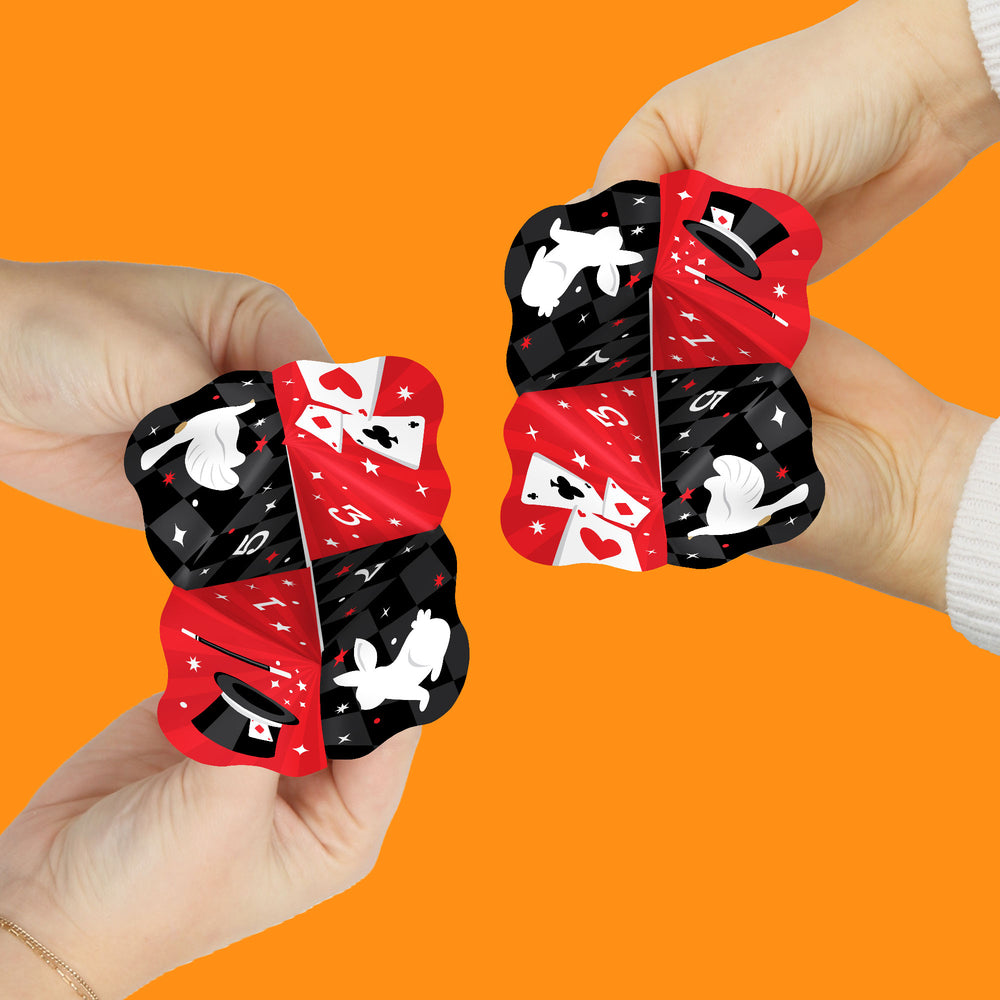Ta-Da, Magic Show - Magical Birthday Party Cootie Catcher Game - Jokes and Dares Fortune Tellers - Set of 12