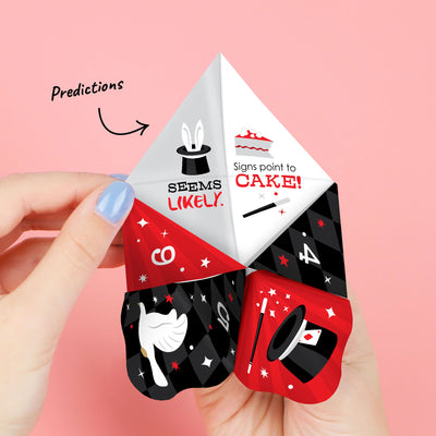 Ta-Da, Magic Show - Magical Birthday Party Cootie Catcher Game - Jokes and Dares Fortune Tellers - Set of 12