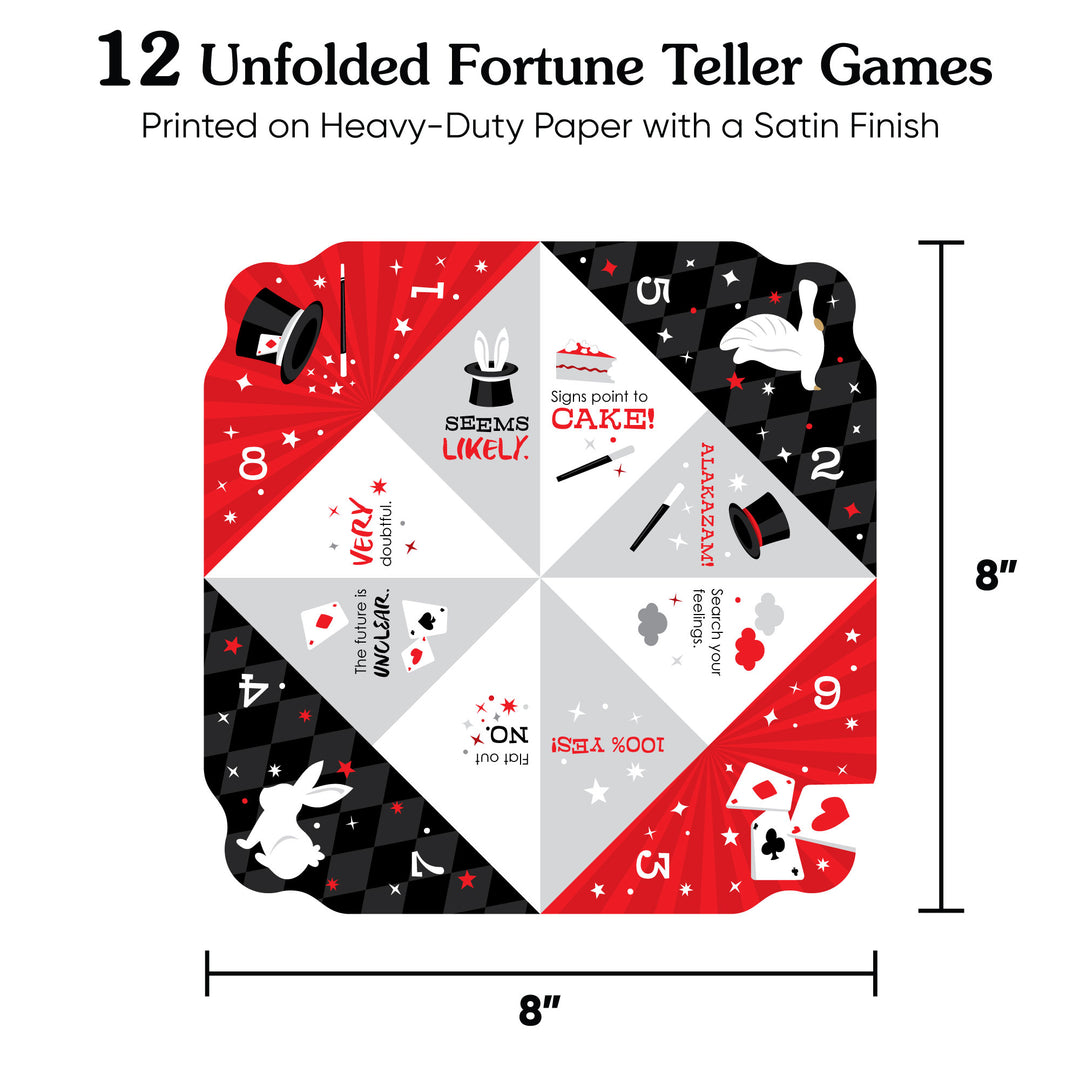 Ta-Da, Magic Show - Magical Birthday Party Cootie Catcher Game - Jokes and Dares Fortune Tellers - Set of 12