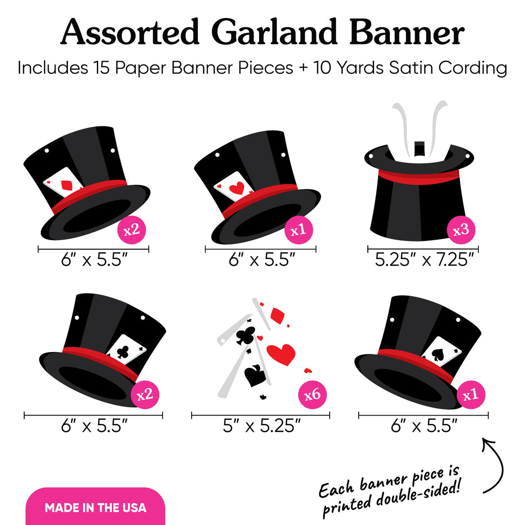 Magic Show Garland Banner - 15 Pc