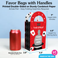 Custom Photo Magic Show Paper Favor Bags - 12 Ct