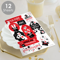 Ta-Da, Magic Show - Magical Birthday Party Favor Sticker Set - 12 Sheets - 120 Stickers