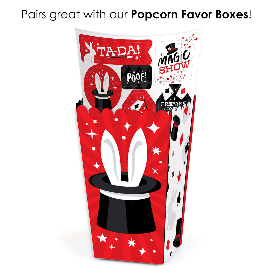 Ta-Da, Magic Show - Magical Birthday Party Favor Sticker Set - 12 Sheets - 120 Stickers