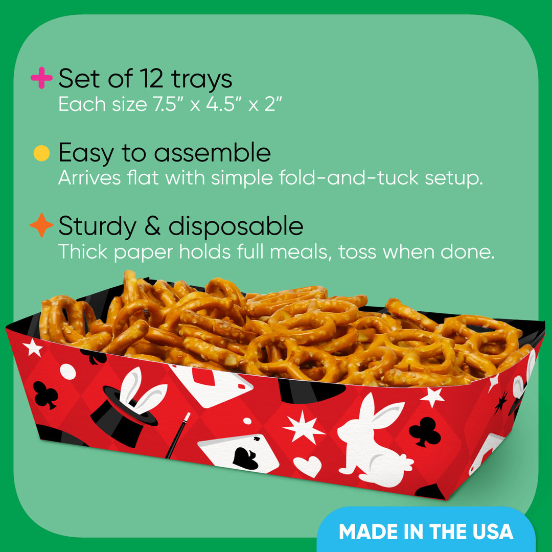 Magic Show Birthday Party Paper Food Trays