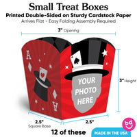 Custom Face Magic Show Treat Boxes - 12 Ct