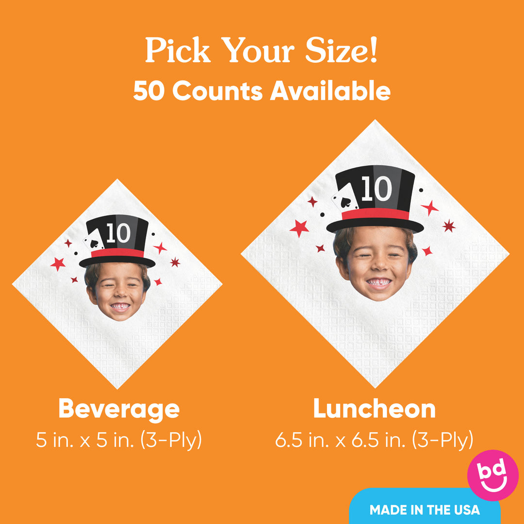 Custom Face Napkins - Magic - 50 Ct