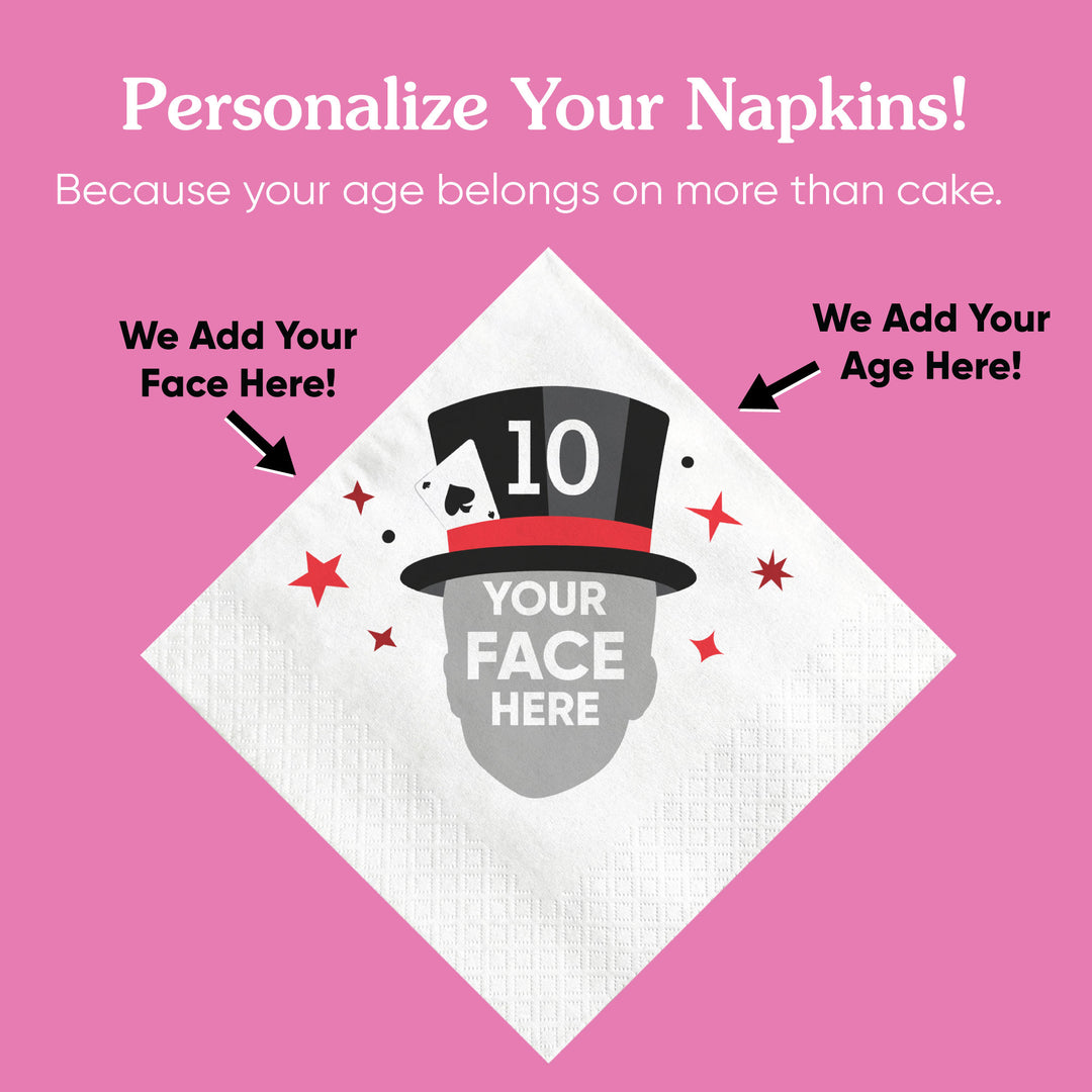 Custom Face Napkins - Magic - 50 Ct