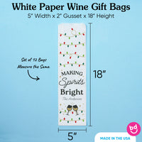 Custom Text Wine Bags - Making Spirits Bright