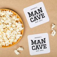 Custom Text Coasters - Man Cave