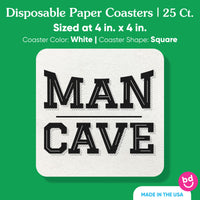 Drink Coasters - Man Cave - 25 Ct