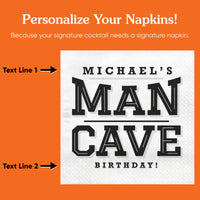 Custom Text - Man Cave Napkins - 50 Ct