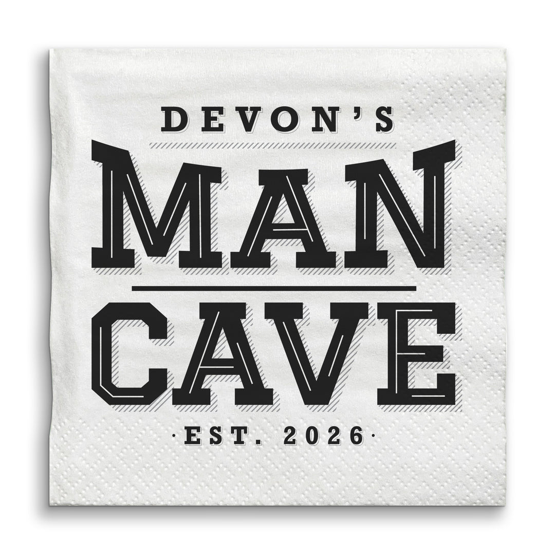 Custom Text - Man Cave Napkins - 50 Ct