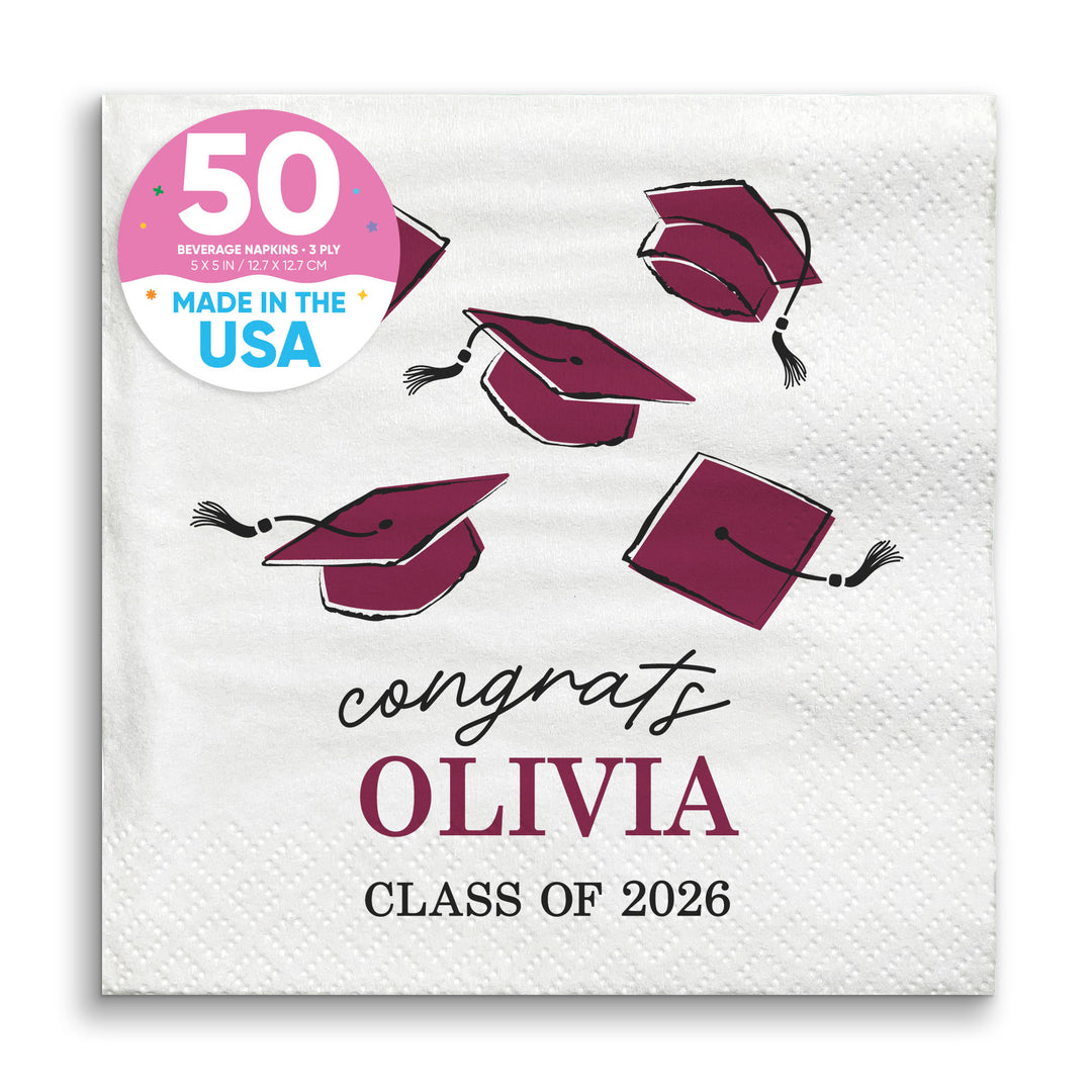 Custom Text - Grad Napkins