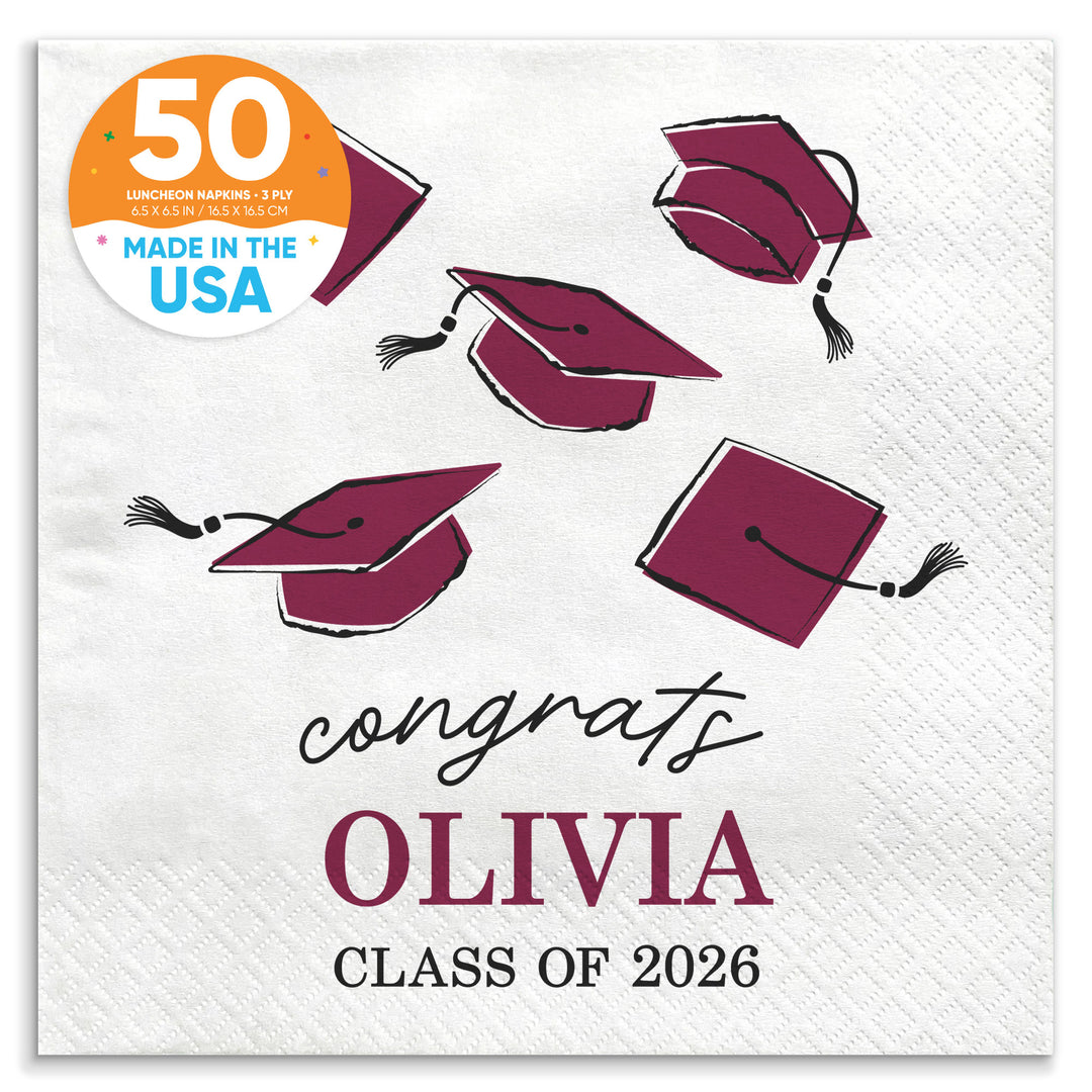 Custom Text - Grad Napkins
