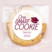 Maroon personalized graduation clear cookie bags 100ct