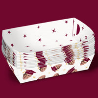 12-count Maroon custom trays stacked