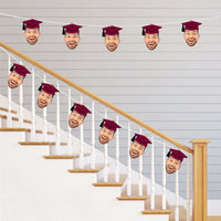 Custom Fun Face Maroon Grad Cap Essentials - 20 Ct