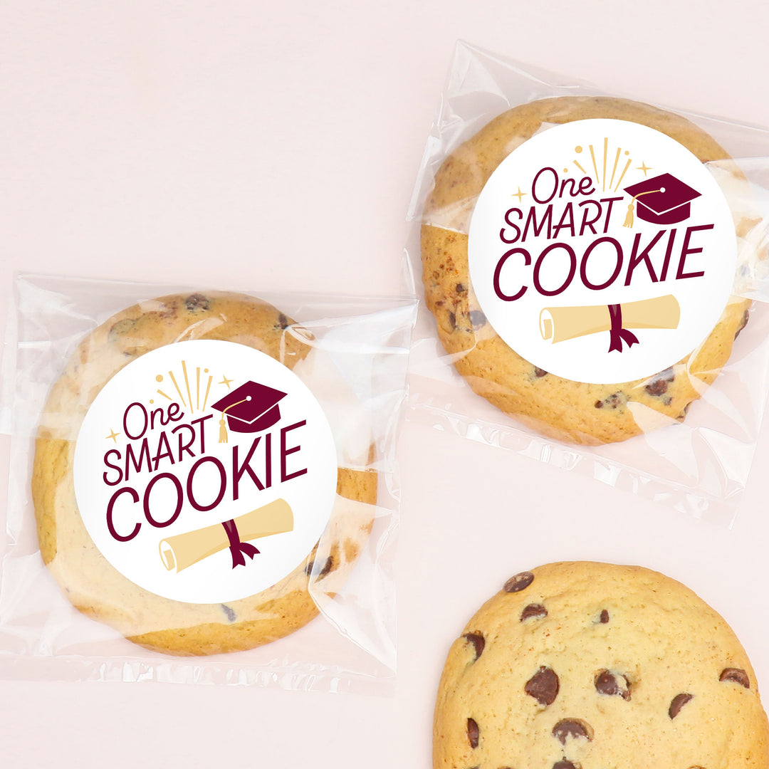 Maroon One Smart Cookie graduation sticker close-up