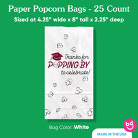 25-count Maroon graduation snack bags stacked