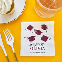 Custom Text - Maroon Grad Napkins