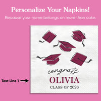 Custom Text - Maroon Grad Napkins