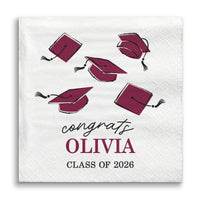 Custom Text - Maroon Grad Napkins