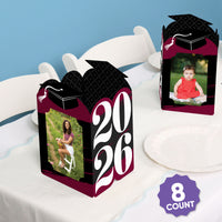 Maroon Graduation Photo Centerpieces - 8 Ct