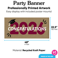 Maroon Class of 2026 banner on kraft paper