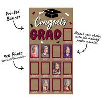 Maroon Grad Kraft Photo Banner
