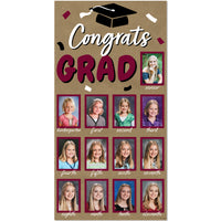Maroon Grad Kraft Photo Banner