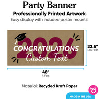Maroon Class of 2026 banner with included mounts