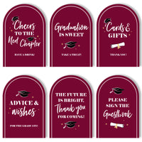 Graduation Party Table Signs Set - 6 Ct