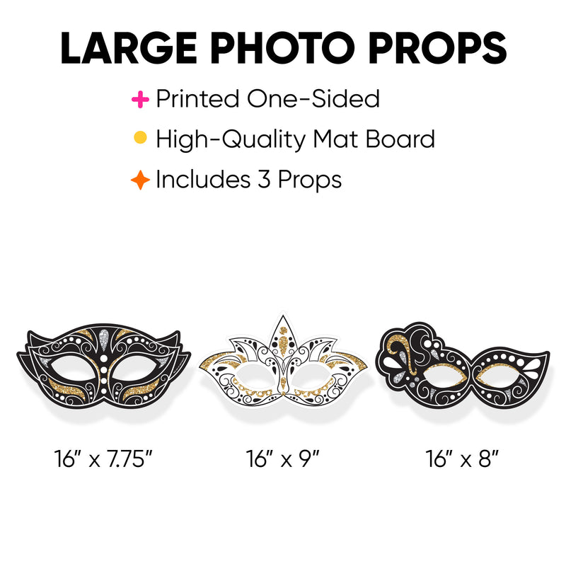 Camera Props Masks Masquerade - Mask Decorations - Venetian Mask Party Large Photo Props ...
